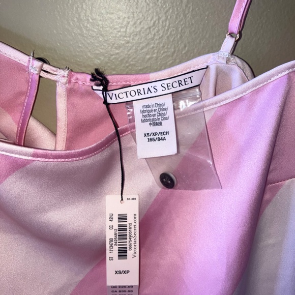 Pink Candy Cane Victoria's Secret PINK Satin Camisole - Picture 6 of 7